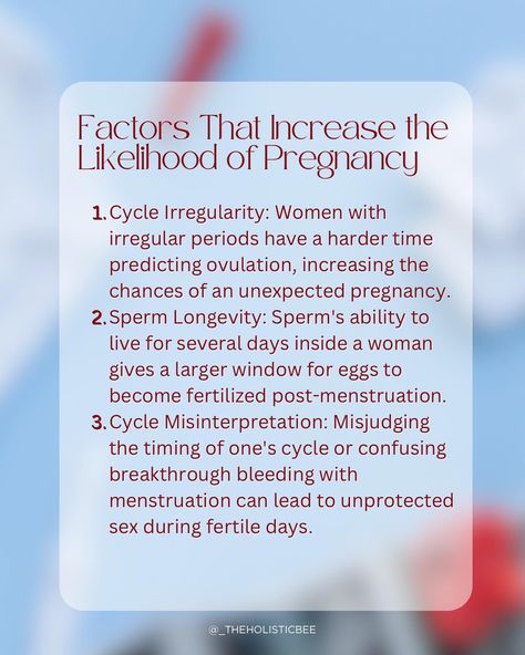 Technically, the answer is yes, but with nuances. The primary reasons encompass: 🔹Short Cycles: Women with shorter menstrual cycles (less than 28 days) might ovulate soon after their period ends. Sperm can live inside the female reproductive tract for up to 5 days, making conception during menstruation a possibility if unprotected intercourse occurs. 🔹Long Periods: Similarly, for women whose periods last longer, the window between bleeding and ovulation shortens, potentially allowing for sp... Yes But, 28 Days, Shortening, Long Periods, The Window, Period, Quick Saves