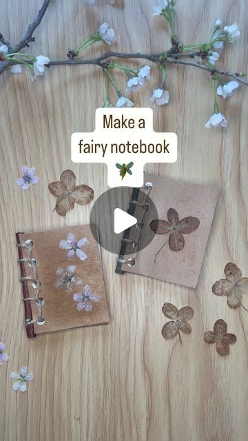 How To Make A Beautiful Notebook, Fairy Notebook Ideas, Index Card Notebook, How To Make Your Own Scrapbook, How To Make A Fairy, How To Make A Little Book, How To Make A Booklet, Fairy Crafts Diy, Handmade Notebook Homemade Journal