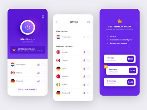 Vpn App, App Design Layout, Pricing Table, Best Vpn, Fitness App, Mobile Ui Design, Freelance Work, App Ui Design, Workout Apps