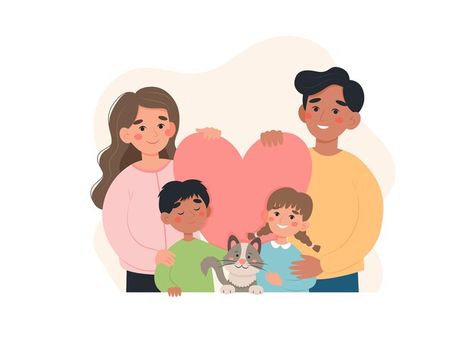 International family concept parents of ... | Premium Vector #Freepik #vector #parents #family-illustration #family #family-cartoon Family Planning Illustration, Family Planning Poster, Parents Illustration, Family Template, Parenting Pictures, Different Nationalities, Illustration Family, Relationship Cartoons, Work Logo