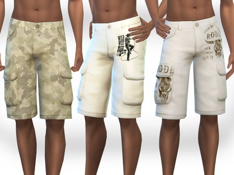 Sims 4 Cc Male, Baggy Pants Men, Suspenders Pants, Sims 4 Men Clothing, Sims 4 Male Clothes, Short Cargo, Farm Clothes, Mens Jean Shorts, Sims 4 Downloads