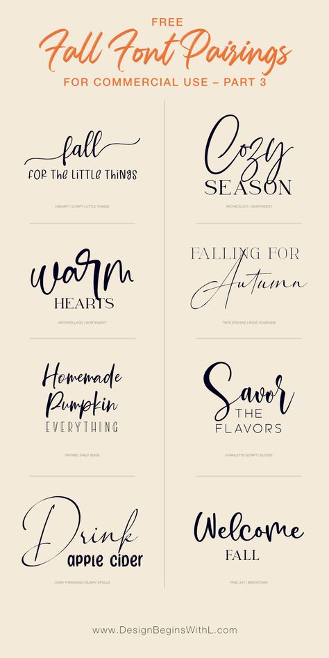 Script And Print Font Combos, Best Free Font Pairings, Canva Font Cursive, Which Fonts Go Together, Boutique Fonts Designs, Comfortaa Font Pairing, Fall Fonts Free, Web Font Pairings, Logo Font Pairings