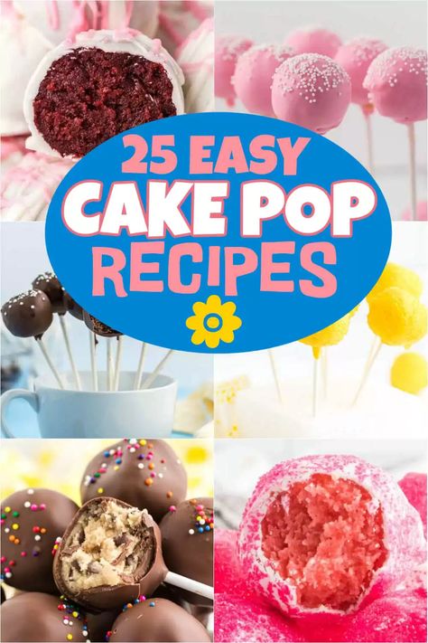 Cake Pop Flavors, Cake Pop Recipes, 20 Cake, Brownie Cake Pops, Pops Recipes, Cake Pop Recipe Easy, Strawberry Cake Pops, Cake Ball Recipes, Cake Pop Maker