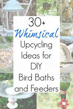 Diy Bird Bath Ideas, Bird Baths Homemade, Bird Bath Ideas, Hanging Bird Bath, Best Bird Feeders, Bird Feeder Poles, Glass Bird Feeders, Homemade Bird Feeders, Diy Bird Bath