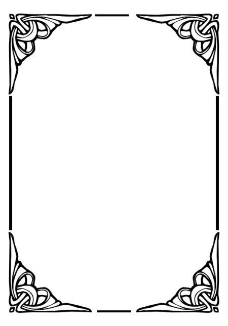 Black and White Borders and Frames A4 Size Paper Border Design For Project Black And White, Black And White Border Designs, Stensil Bunga, Boarders Designs, Valentines Day Border, Black And White Clip Art, Black And White Border, Art Deco Borders, Clip Art Frames Borders