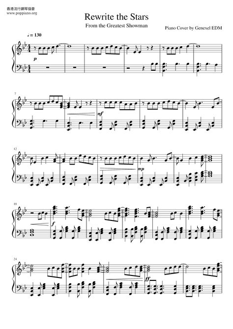 ★ Rewrite The StarsAll Versions - Sheet Music / Piano Score Free PDF Download - HK Pop Piano Academy ★ Popular Piano Sheet Music, Piano Songs Sheet Music, Piano Learning, Free Printable Sheet Music, Rewrite The Stars, Piano Sheet Music Pdf, Online Piano Lessons, Clarinet Sheet Music, Jazz Sheet Music