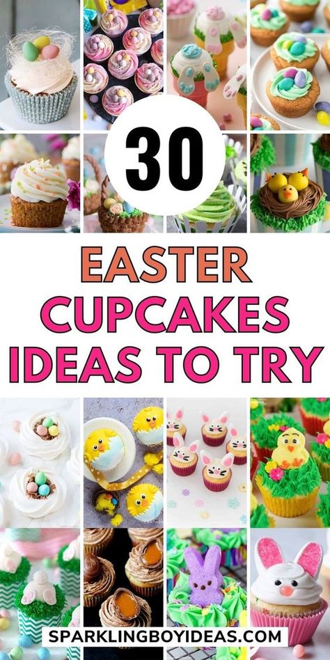 Easter Desserts Cupcakes, Cute Easter Cupcakes, Easy Easter Cupcakes, Easter Cupcakes Decoration, Easter Cupcake Recipes, Easter Cupcakes Easy, Cute Easter Desserts, Easy Cupcakes Decoration, Easter Cooking