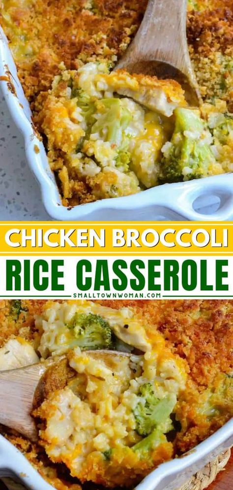 Even a novice cook can handle this family dinner recipe! There's no canned soup in this casserole idea. Creamy and cheesy with a buttery cracker topping, this chicken broccoli rice casserole from scratch is the perfect comfort food! Chicken Broccoli Rice Casserole, Chicken Broccoli Rice, Broccoli Rice Casserole, Cheesy Chicken Broccoli, Chicken Broccoli Casserole, Best Casseroles, Broccoli Rice, Broccoli Casserole, Steamed Broccoli