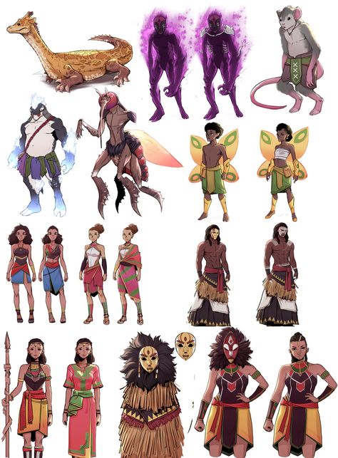 NANI - A Fantasy Graphic Novel Inspired by African Mythology by Kugali — Kickstarter African Mythological Creatures, South African Mythology, African Mythology Art, African Fantasy Aesthetic, African Mythology Creatures, African Mythical Creatures, African Monsters, African Character Design, African Warrior Art