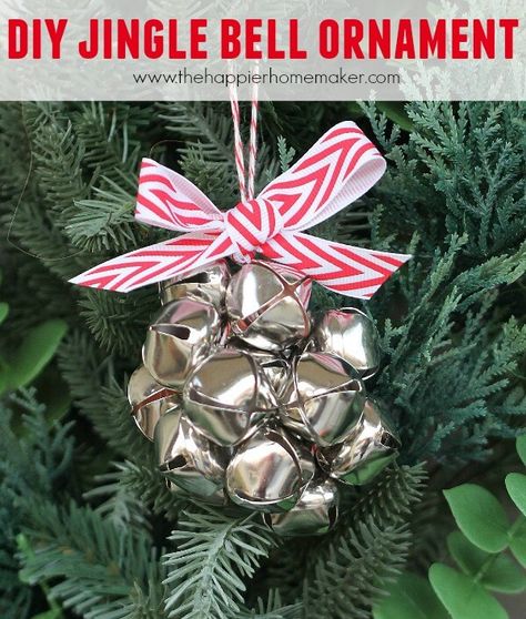 50 DIY Christmas Ornaments Turning the X'Mas Tree Into A Piece of Your Imagination – Page 2 of 4 – Cute DIY Projects Jingle Bell Crafts, Diy Snowman Ornaments, Diy Christmas Ornament, Ornament Ideas, Bell Ornaments, Polar Express, Kids Ornaments, Christmas Ornaments Homemade, Christmas Ornament Crafts