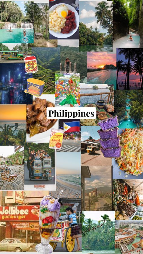 Filipino Culture Collage, Philippines Aesthetic Art, Filipino Wallpaper Aesthetic, Philippines Collage, Filipino Culture Aesthetic, Filipino Wallpaper, Filipina Aesthetic, Filipino Aesthetic, Philippines Wallpaper