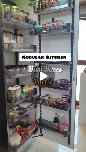 Kouc Selvam on Instagram: "Tall Unit/Pantry Unit! #modularkitchendesigns #modularkitchen #kitchenmusthaves #pantryorganization #pantrygoals #pantryunit#onlineshopping #kitchenfinds #musthaves #pastrypachakizhi" Kitchen Pantry Unit Ideas, Modular Kitchen With Pantry Unit, Pantry Unit In Kitchen, Pantry Units In Kitchen, Modular Kitchen Pantry Unit, Kitchen Store Room Ideas Indian, Pantry Unit Design, Tall Pantry Unit, Pantry Unit Kitchen