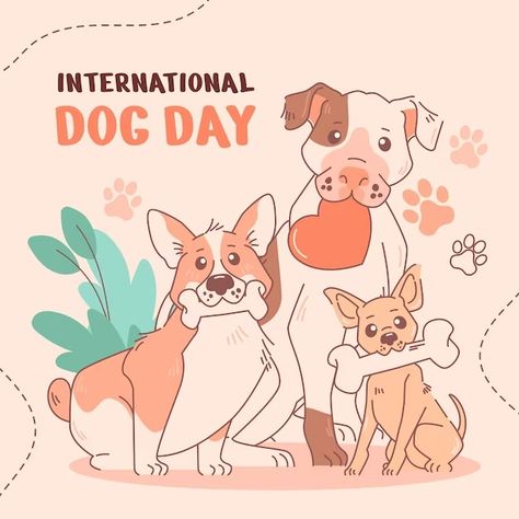 Free Vector | Hand drawn horizontal sale banner template for international dog day celebration International Dog Day, Dog Day, Sale Banner, Vector Hand, Banner Template, Dog Days, Premium Vector, Graphic Resources, Hand Drawn