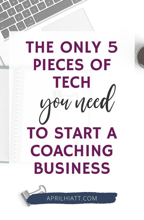 Starting a life coaching business but don't know where to begin? Get the tools and knowledge you need to start your journey in the life coaching industry. Learn the only 5 pieces of tech needed to get you started. By utilizing the resources at AprilHiatt.com, you can get the help and advice you need to begin your purpose-driven coaching business. Go to aprilhiatt.com for more resources. Career Coaching Tools, Life Coach Marketing, Coaching Techniques, Life Coach Business, Becoming A Life Coach, Life Coaching Business, Parent Coaching, Financial Coach, Health Coach Business