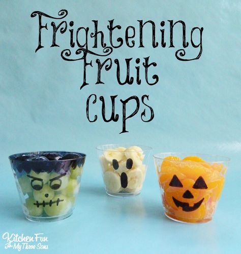 Halloween Fruit Class Party, Halloween Fruit Cups, Halloween Jello, Halloween Class Party, Healthy Halloween Snacks, Halloween Fruit, Kids Treat, Kitchen Fun, Healthy Halloween