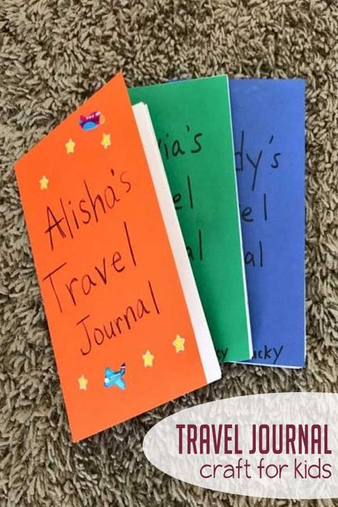 Vacation Crafts, Usa School, Vacation Journal, Kids Travel Journal, Adventure Journal, John Bunyan, Diy Travel Journal, Keepsake Crafts, Travel Crafts