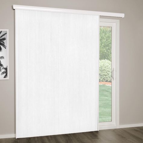 3/4" Premier Blackout Vertical Cellulars from SelectBlinds.com Patio Door Blinds, Panel Track Blinds, Vertical Window Blinds, Cellular Blinds, Door Window Treatments, Select Blinds, Vertical Doors, Horizontal Blinds, Door Blinds