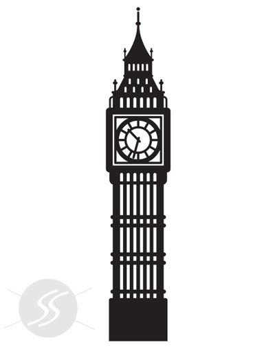 Big Ben Drawing, London Theme, London Clock, English Projects, Big Ben London, Book Folding Patterns, City Drawing, Times New Roman, For Home