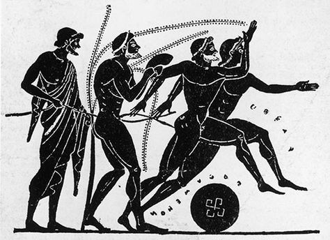 Cool idea for game time-- Ancient Olympics - First Olympic Games History from Olympia Ancient Greece Olympics, Ancient Olympic Games, Ancient Olympics, Ancient Olympia, Pentathlon, Equestrian Events, Greek Pottery, Grece Antique, Modern Games