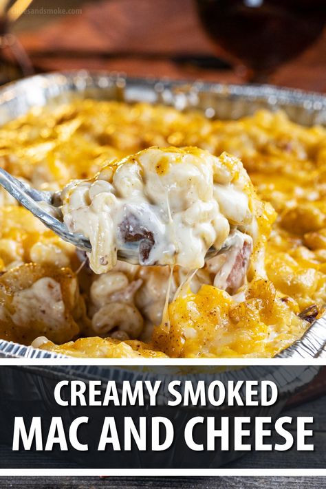 Smoked Cheese Appetizers, Smoked Gouda Mac And Cheese With Bacon, Traeger Max And Cheese, Smoked Oxtail Mac And Cheese, Smoked Chicken Mac And Cheese, Smoked Cheddar Mac And Cheese, Smoked Mac And Cheese Recipes Traeger, Smoky Macaroni And Cheese, Pit Boss Mac And Cheese