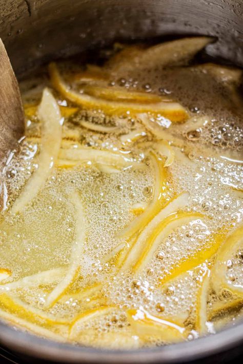 How To Make Candied Lemon Peel - Baking With Butter How To Candy Lemon Slices, Lemon Peel Recipes, Candied Lemon Zest, Candied Lemon Slices, Natural Candy, Candied Lemon Peel, Candied Orange Peel, Lime Peel, Candied Lemons