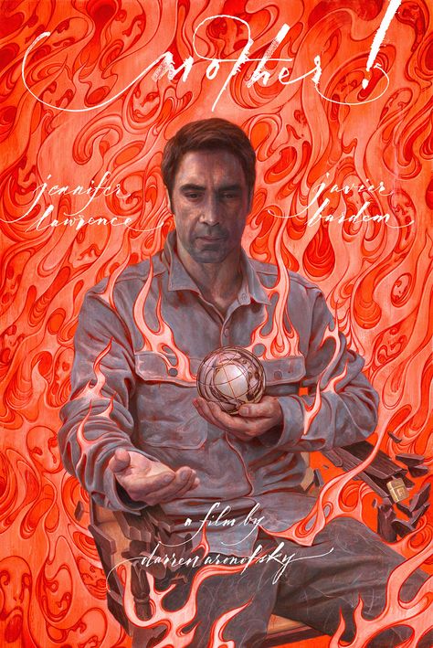 mother! starring Javier Bardem & Jennifer Lawrence | In theaters September 15, 2017 Mother 2017, Darren Aronofsky, Javier Bardem, James Jean, Movie Poster Art, Arte Horror, New Poster, Film Posters, Blade Runner