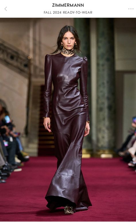 Leather Couture, Punk Street Style, Fall Winter Fashion Trends, Fall 24, Fashion Trends Winter, Runway Trends, Leather Dresses, Leather Dress, Fall 2024