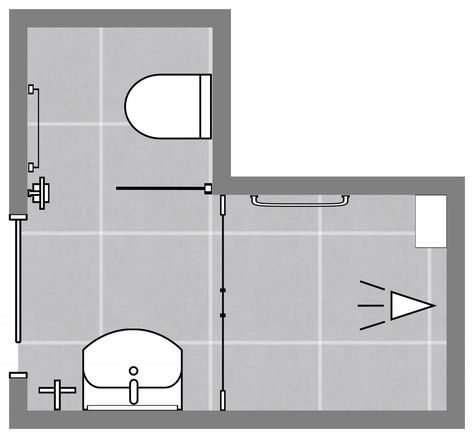 L Shape Bathroom Layout, L Shaped Bathroom Layout, L Shape Bathroom, Minimalism Room, L Shaped Bathroom, Small Bathroom Layout, Bathroom Floor Plans, Bathroom Design Decor, Bathroom Layout