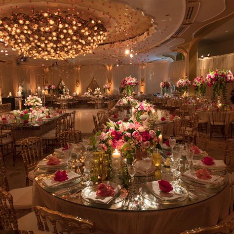 Ballroom Wedding Reception, Luxury Weddings Reception, Indoor Wedding Receptions, Wedding Venues Indoor, Luxury Wedding Decor, Unique Wedding Decor, Arab Wedding, Venue Decorations, Wedding Venue Decorations