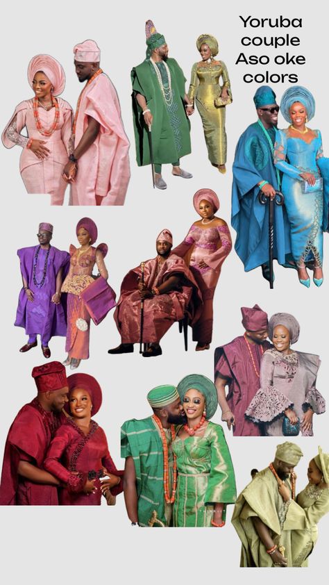 Black Wedding Hairstyles, Yoruba Wedding, Good Color Combinations, Aso Oke, Custom Made Clothing, Black Wedding, African Fashion, Color Combinations, Atlanta