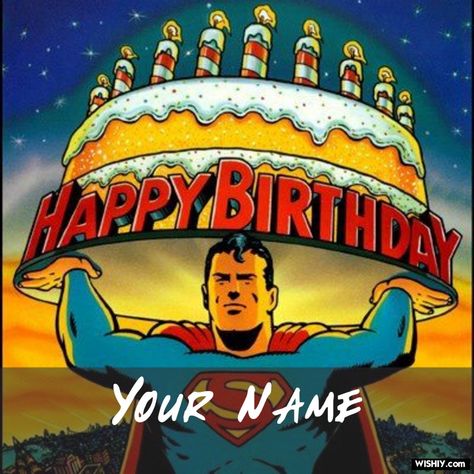 Superman carrying cake for birthday - Superhero Birthday Cards Happy Birthday Superman, Superman Happy Birthday, Happy Birthday Superhero, Birthday Superman, Funny Superman, Thor Birthday, Happy Birthday Susan, Superman Images, Superman Birthday Party