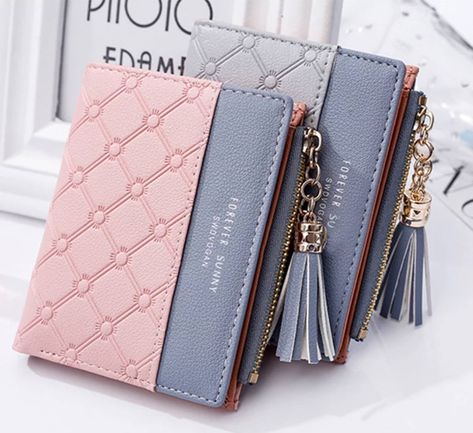 Wallets For Girls, Zipper Coin Purse, Purse Cute, Cute Wallets, Tassels Fashion, Wallets For Women Leather, Short Wallet, Coin Wallet, Coin Bag