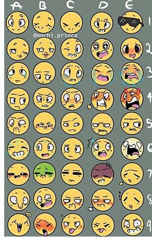 Stolen from CrayonSoup sorry shushy oAo itwastootempting So yeah guys give me an emoji and a character (of mine. When you want one of yours with one of mine you can do that too, with one or two emo... Expression Challenge, Expression Sheet, Drawing Meme, Different Expressions, Emoji Challenge, Drawing Face Expressions, 얼굴 그리기, Drawing Expressions, Art Prompts