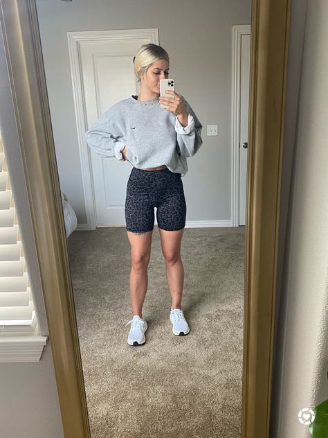 Biker shorts, active wear, lounge clothes, workout attire, ootd, leopard print, high waisted, Nike ultraboost Adidas Ultra Boost Women Outfit, Ultraboost Outfit Women, Ultraboost Outfit, Adidas Ultra Boost Women, Ultra Boost Women, Active Outfits, Adidas Outfit, Adidas Ultra Boost, Ultra Boost