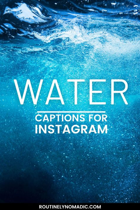 Under a ocean wave with words water captions for Instagram Water Ig Captions, Water Lover Quotes, Water Quotes Inspirational Short, Water Quotes Short, Aquarium Captions Instagram, Water Quotes Aesthetic, Water Captions Instagram, Water Quotes Funny, Water Quotes Inspirational