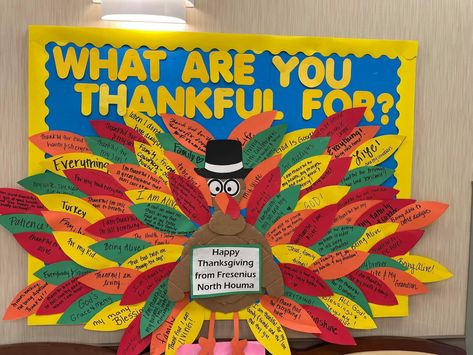 Thanksgiving Mental Health Bulletin Board, Bulletin Board Ideas For Assisted Living, November Mental Health Bulletin Board, Thanksgiving Nurse Bulletin Board, School Nurse Fall Bulletin Boards, Thanksgiving Posters For School, Nursing Staff Bulletin Board Ideas, Bulletin Board Ideas For Nursing Home, Fall Cafeteria Bulletin Board Ideas