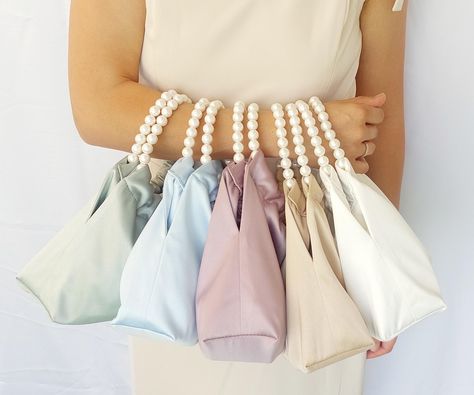 Bridesmaid purse-Evening Satin Clutch Bag – Elegant Wedding Accessory,Perfect Gift for Your Friend,Bachelorette party Bead Bag,Chic Handbag. Bridesmaid Purses, Satin Clutch, Party Handbags, Bridesmaid Bags, Bag Elegant, Wedding Accessory, Wedding Bag, Chic Handbags, Beaded Bags