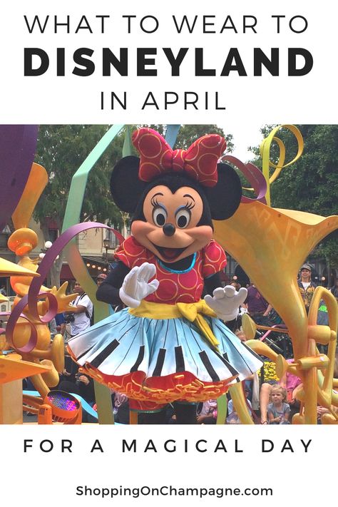 What should you wear to Disneyland in April? Everything you need to know for a perfect day in the Magic Kingdom! #disney #disneyland #whattowear #clothes #magickingdom #disneytips #april #vacation #trips Disney In April Outfits, Disneyland Outfits California, Disneyland Outfits March, Spring Disneyland Outfits, What To Wear At Disneyland, Disneyland In April, Disneyland Outfits Spring, Disneyland Spring, What To Wear To Disneyland