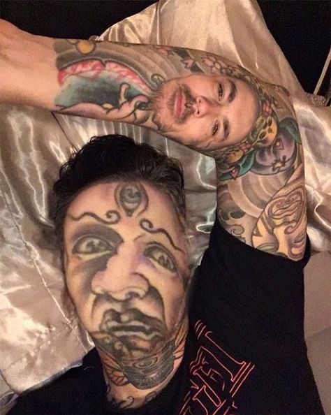 Face Swap App, Tattooed Men, Belly Tattoo, Scary Tattoos, Face Swap, Bad Tattoos, Face Swaps, Tattoo Cover-up, Face Tattoos