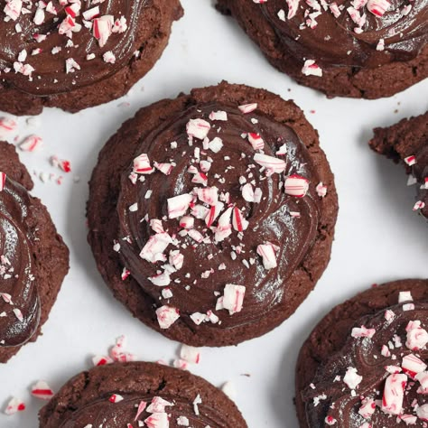 Mocha Peppermint Cookies  - To Bake or Not To Bake Winter Baking Ideas, Mocha Desserts, Peppermint Mocha Cookies, Vs Christmas, Chocolate Christmas Cookies, Cookie Contest, Mocha Cookies, Chocolate Peppermint Cookies, Christmas Sweet Treats