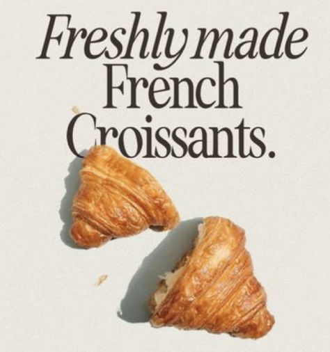 French Croissant, Brunch Club, Food Promotion, Design Cafe, Ads Creative Advertising Ideas, Coffee Shop Aesthetic, French Bakery, Food Graphic Design, Plakat Design