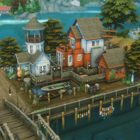 Sims 4 Bayou, Sims 4 Crazy House, Crazy Sims 4 Builds, Sims Brindleton Bay, Sims 4 Boat House, Sims 4 Brindleton Bay Builds, Brindleton Bay House Sims 4, Brindleton Bay Sims 4, Sims 4 Brindleton Bay House