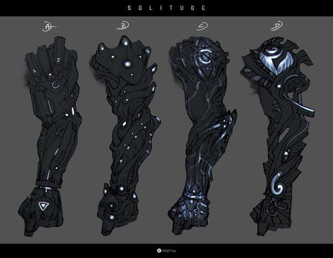 ArtStation - Solitude - Arm, Christian Steve Scampini Kurama Susanoo, Prosthetic Arm, Arte Steampunk, Futuristic Armour, Super Powers Art, Arte Robot, Fantasy Props, Cyberpunk Character, Robots Concept