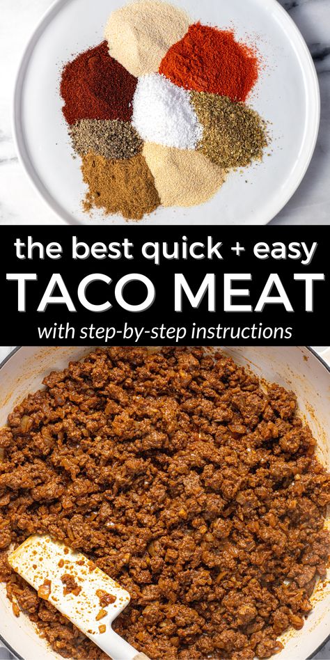 Best Taco Meat Recipe, Best Taco Meat, Taco Meat Seasoning, Meet Recipe, Taco Meat Recipe, Beef Taco Seasoning, Ground Beef Recipes Keto, Beef Recipes Keto, Beef Tacos Recipes