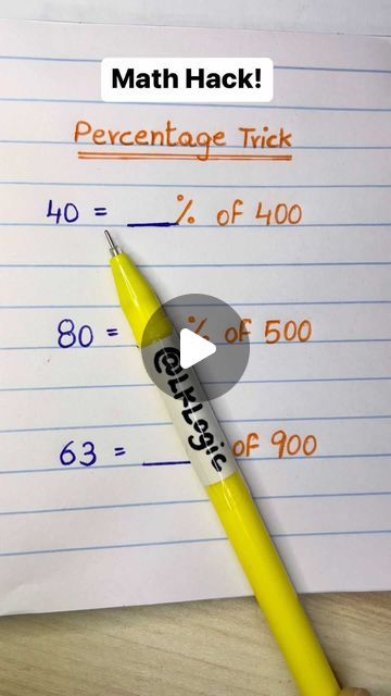 Learn Math For Adults, Math Percentage Hacks, Calculating Percentages Math, Finding Percentages Of A Number, Quick Math Tricks, How To Do Percentage In Math, Maths Hacks Tips, Maths Made Easy Learning, How To Do Fractions Math