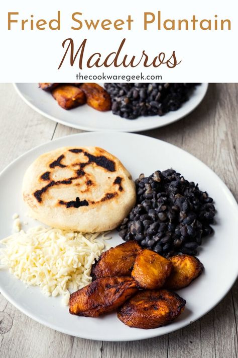 Authentic Latin American fried sweet plantains. They are usually called tajadas, amarillitos or maduros in Puerto Rico and Venezuela. An easy and sweet side dish with only 3 ingredients. Fried Sweet Plantains, Sweet Plantains, Venezuelan Food, Plantain Recipes, Latin American Recipes, Puerto Rico Food, Latin American Food, Geek Food, Holistic Recipes