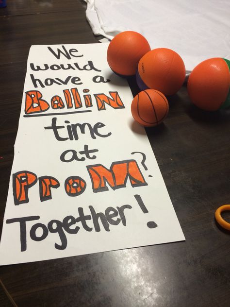 ❤ Prom Proposal To Ask A Guy, Ways To Ask Guys To A Dance, Prom Basketball Proposal, Promposal Ideas For Guy Best Friend, Prom Posals Ideas Basketball, Basketball Promposal Ideas For Her, Promposal Basketball Ideas, Homecoming Poster Ideas Basketball, Ways To Ask A Guy To Prom