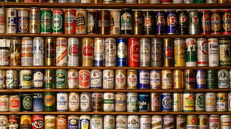 Wall of Beer 1920 x 1080 HDTV 1080p Wallpaper Heineken Art, Lon Bia, Beer Wallpaper, Beer Can Collection, Beer Decorations, Beer Wall, Kitchen Canvas, Beer Art, Wine Painting