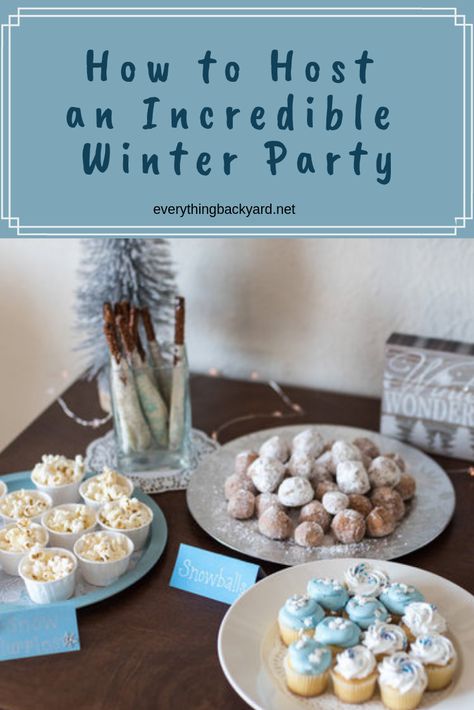 Winter Party Foods, Winter Themed Party, Winter Baby Shower Ideas, Mac And Cheese Cups, Winter Party Themes, Snow Party, Snowflake Party, Holiday Baby Shower, Outside Baby Showers