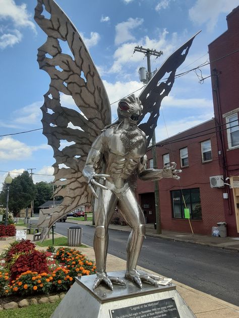 The Legend of Mothman, Point Pleasant, West Virginia West Virginia Mothman, West Virginia Road Trip, West Virginia Aesthetic, Ufo Aesthetic, Tripping Balls, Point Pleasant West Virginia, High Strangeness, West Virginia Travel, Adventure Zone